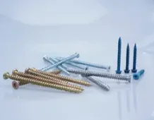 Countersunk and hex flange head masonry screws